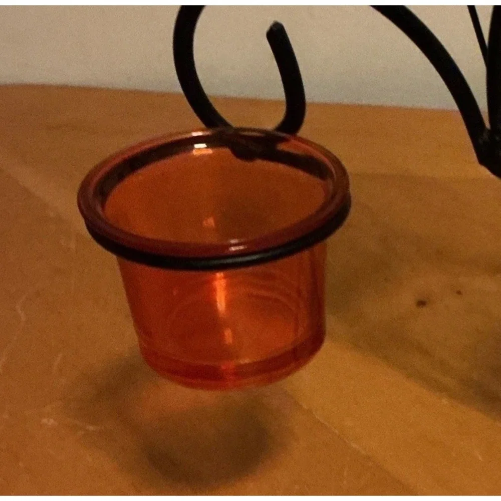 Halloween Spiders‎ On Webs Tea Light Candle Holder, Unbranded